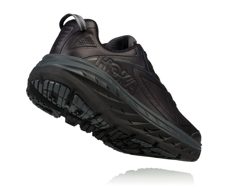 Hoka One One Hardloopschoenen Heren - Bondi Leern - Zwart - WE3792850